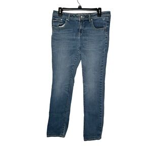 Justice Jeans Girls' Pants Mid-Rise Slim Straight‎ Leg Medium Wash Denim 16.5
